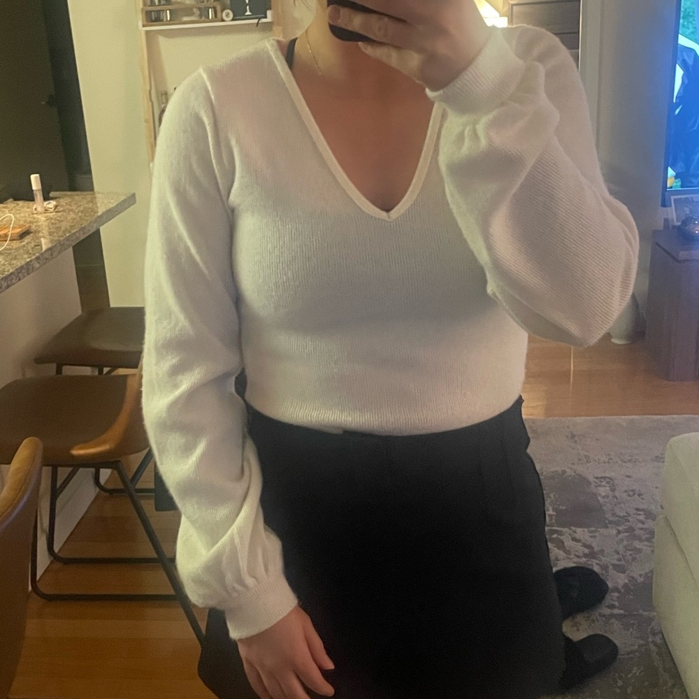 Abercrombie White Sweater bodysuit